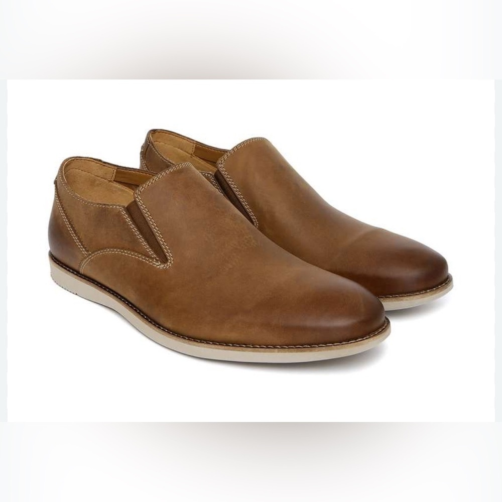 Clarks Men's Dark Brown Leather Loafers, Size 13